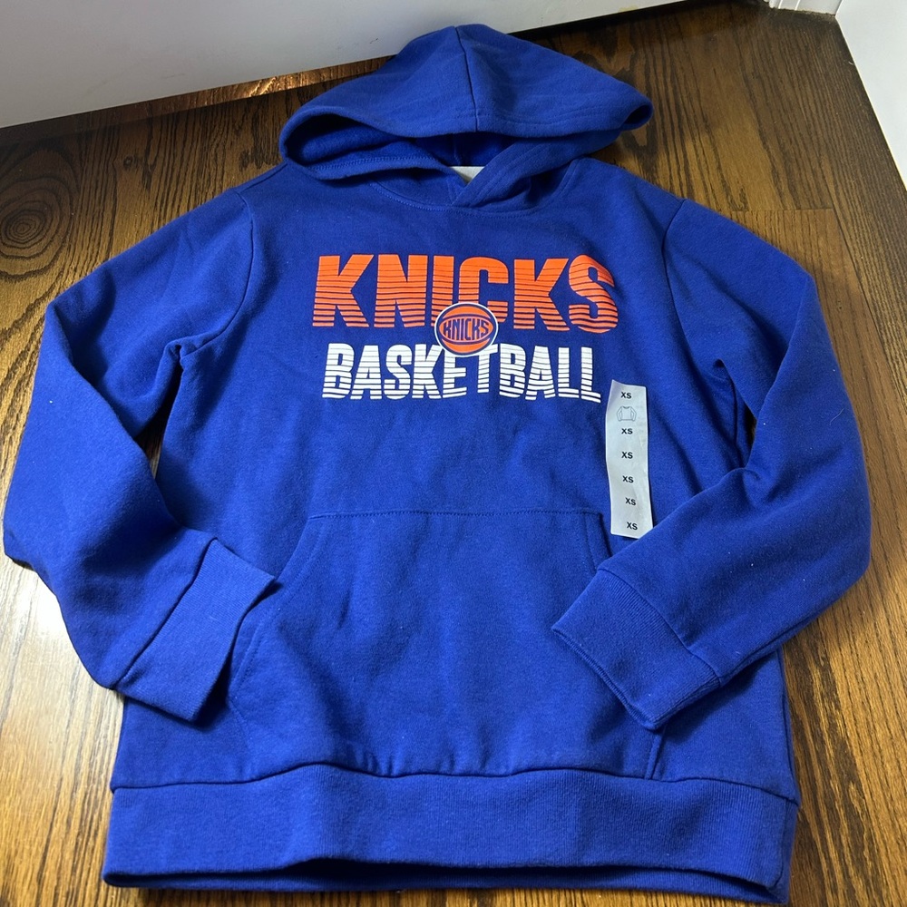 BRAND NEW NBA Blue and Orange New York Knicks Graphic Hoodie